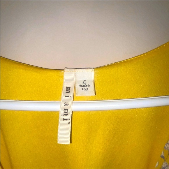 Yellow Floral Womens Dress - Picture 4 of 4